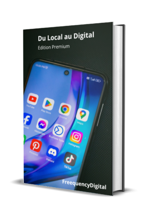 Écran de smartphone affichant les applications essentielles pour digitaliser un commerce local — Google Maps, Instagram, WhatsApp Business et réseaux sociaux