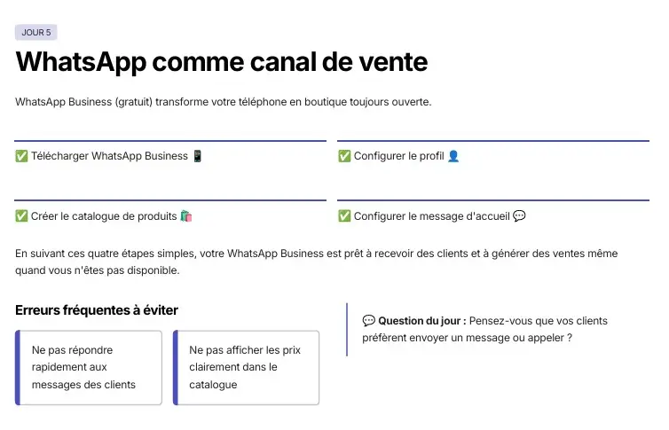 Exemplo de página interior do e-book "Desafio 7 Dias" da Freequency.digital