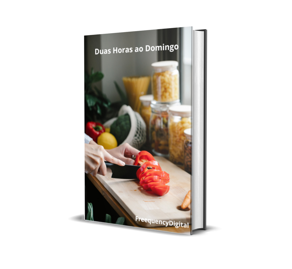 Capa do e-book Duas Horas ao Domingo, guia de batch cooking em seis bases independentes